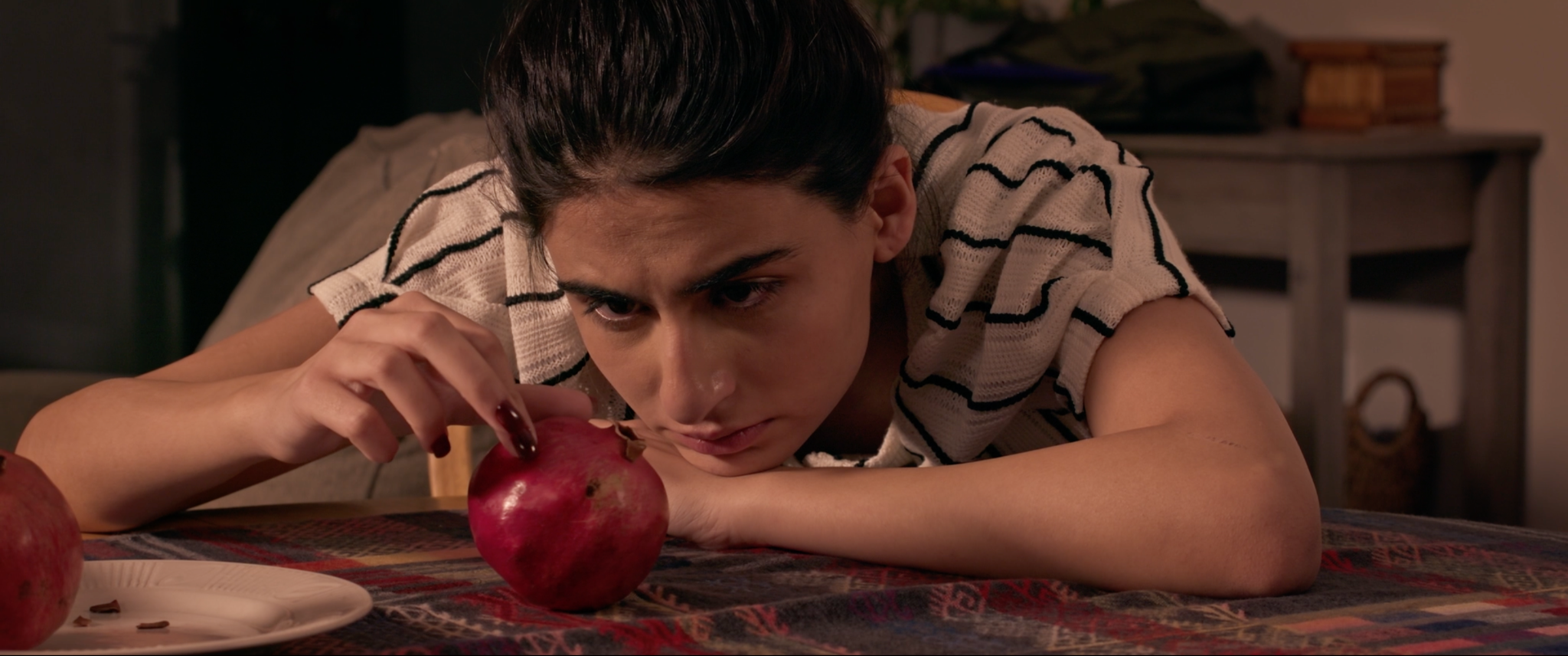 Pomegranate Tree still, pomegranate on table
