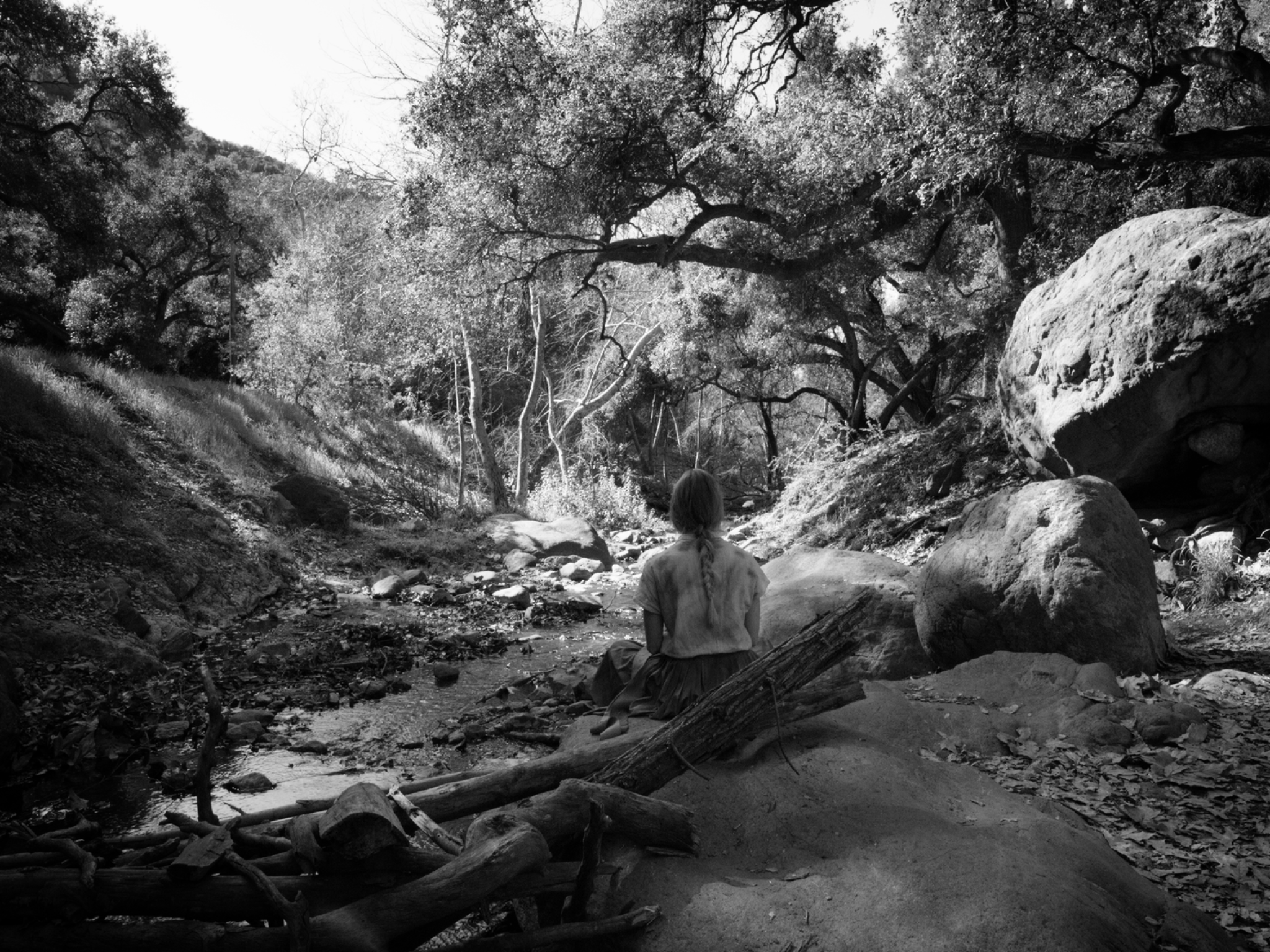 There Are No Children still, riverbed wide shot